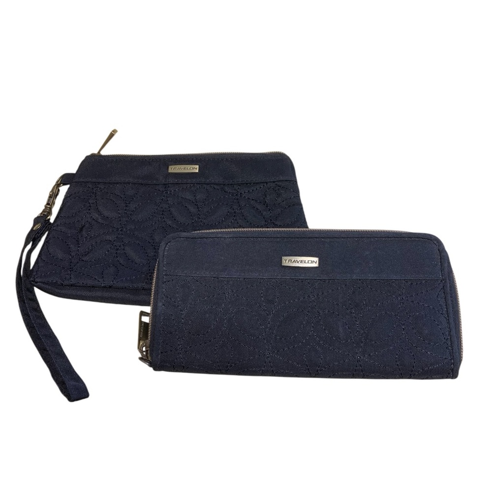 Travelon Black Wallet and Wristlet Bag RFID